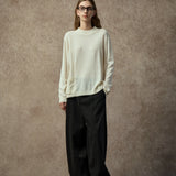 Famecoco Wool-Blend Mock Neck Patchwork Sweater