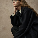 Famecoco Convertible Collar Wool-Cashmere Coat