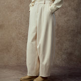 Famecoco Brushed Twill Wool-Blend Tapered Pants