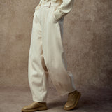 Famecoco Brushed Twill Wool-Blend Tapered Pants