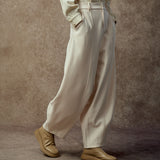 Famecoco Brushed Twill Wool-Blend Tapered Pants