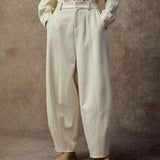 Famecoco Brushed Twill Wool-Blend Tapered Pants