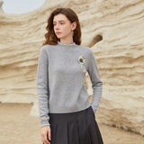 Famecoco Gold Thread Wool Pullover Sweater