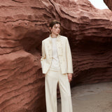 Famecoco Wool-Lyocell Knot Button Jacket
