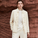 Famecoco Wool-Lyocell Knot Button Jacket