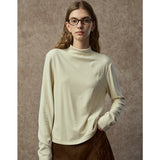 Famecoco Embroidered Mock Neck Slim Top