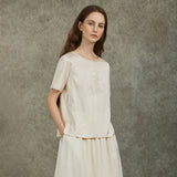 Famecoco 100% Viscose Embroidered Top