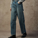 Famecoco High-Waisted Wide-Leg Relaxed Fit Jeans