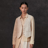 Famecoco Textured Linen-Blend Vest