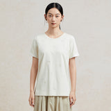 Famecoco Embroidered Cotton-Blend T-Shirt