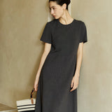 Famecoco Signature Relaxed Fit A-Line Maxi Dress
