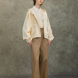 Famecoco Washed 100% Cotton Straight-Leg Pants