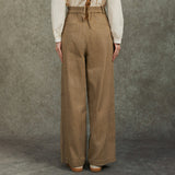 Famecoco Washed 100% Cotton Straight-Leg Pants