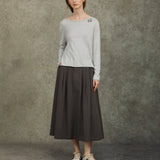 Famecoco Classic Soft Cotton-Cashmere Top