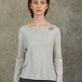 Famecoco Classic Soft Cotton-Cashmere Top