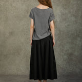 Famecoco Flowy A-Line Maxi Skirt