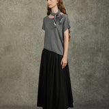 Famecoco Flowy A-Line Maxi Skirt