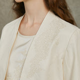 Famecoco 100% Cotton Waisted-Tailored Blazer