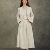 Famecoco 100% Cotton Waisted-Tailored Blazer