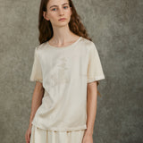 Famecoco 100% Viscose Embroidered Top