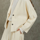 Famecoco 100% Cotton Chic Short Jacket
