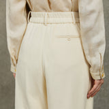 Famecoco 100% Cotton Wide-Leg Corduroy Pants