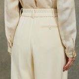 Famecoco 100% Cotton Wide-Leg Corduroy Pants