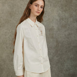 Famecoco Long-Sleeve Shirt with Embroidered Graphic