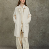 Famecoco Hooded Cotton-Blend Trench Coat
