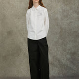 Famecoco Long-Sleeve Shirt with Embroidered Graphic