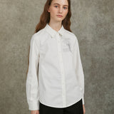 Famecoco Long-Sleeve Shirt with Embroidered Graphic