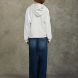 Famecoco Jacquard Patchwork Embroidered Hoodie