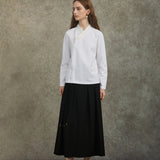 Famecoco Vintage Cross-Collar Jacquard Top