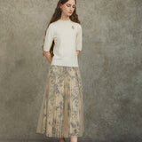 Famecoco Ink Landscape Mesh Skirt
