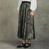 Famecoco Ink Landscape Mesh Skirt