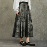Famecoco Ink Landscape Mesh Skirt