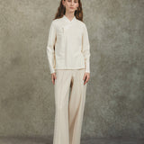 Famecoco Relaxed Straight‑Leg Belted Pants