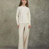 Famecoco Relaxed Straight‑Leg Belted Pants