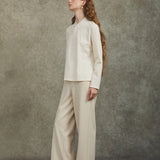 Famecoco Relaxed Straight‑Leg Belted Pants