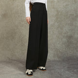 Famecoco Relaxed Straight‑Leg Belted Pants