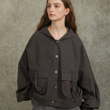 Famecoco 100% Cotton Utility Hooded Jacket
