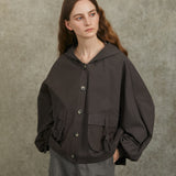 Famecoco 100% Cotton Utility Hooded Jacket