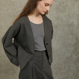 Famecoco 100% Cotton Chic Short Jacket