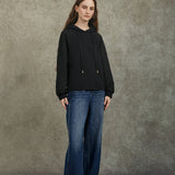 Famecoco Jacquard Patchwork Embroidered Hoodie
