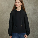 Famecoco Jacquard Patchwork Embroidered Hoodie