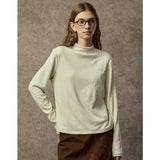 Famecoco Embroidered Mock Neck Slim Top
