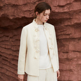Famecoco Wool-Lyocell Knot Button Jacket