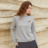 Famecoco Gold Thread Wool Pullover Sweater