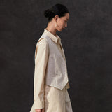 Famecoco Textured Linen-Blend Vest