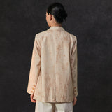 Famecoco 100% Linen Botanical Print Blazer